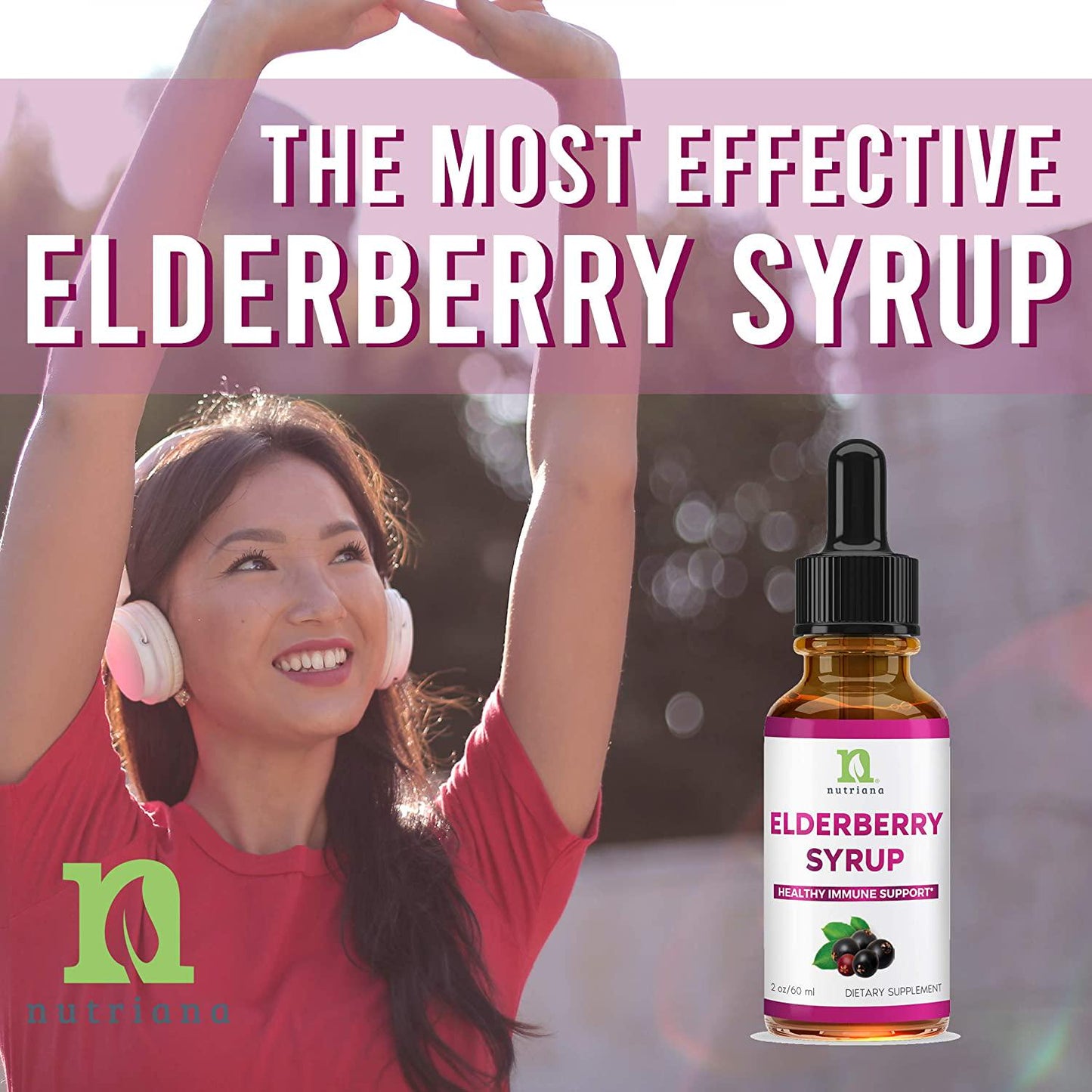 Elderberry Extract Syrup for Adults - Elderberry Extract Liquid Drops for Immune Support - Liquid Elderberry Easy Absorption - 2oz Elderberry Tincture 60ml