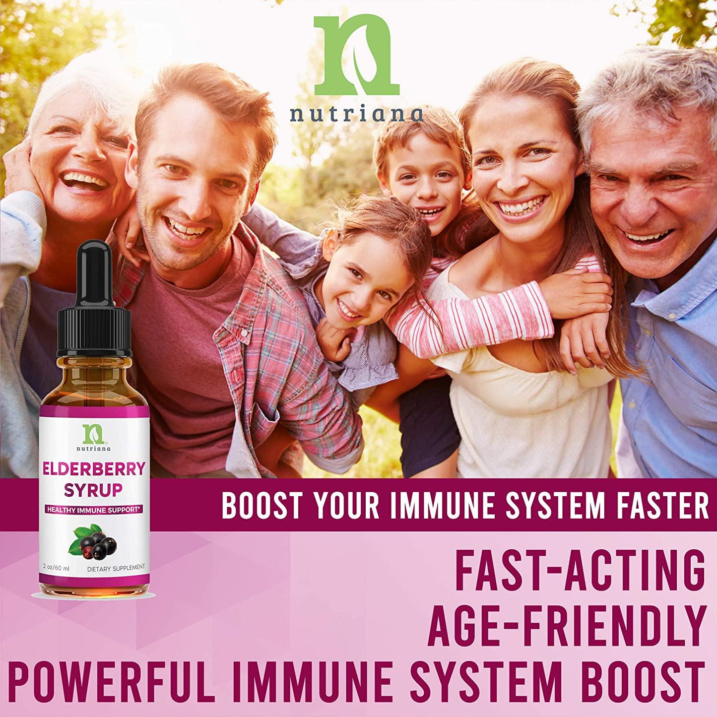 Elderberry Extract Syrup for Adults - Elderberry Extract Liquid Drops for Immune Support - Liquid Elderberry Easy Absorption - 2oz Elderberry Tincture 60ml