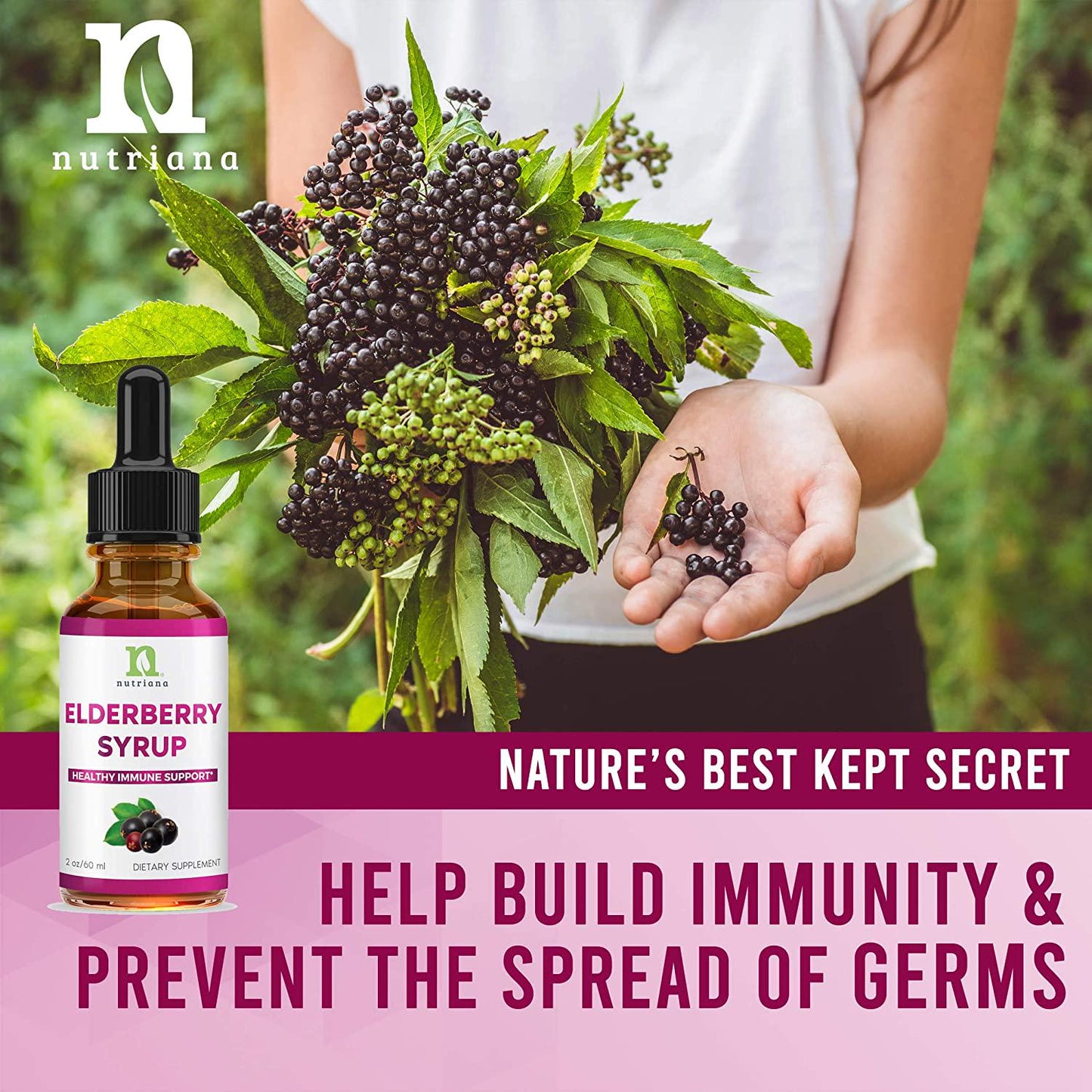 Elderberry Extract Syrup for Adults - Elderberry Extract Liquid Drops for Immune Support - Liquid Elderberry Easy Absorption - 2oz Elderberry Tincture 60ml