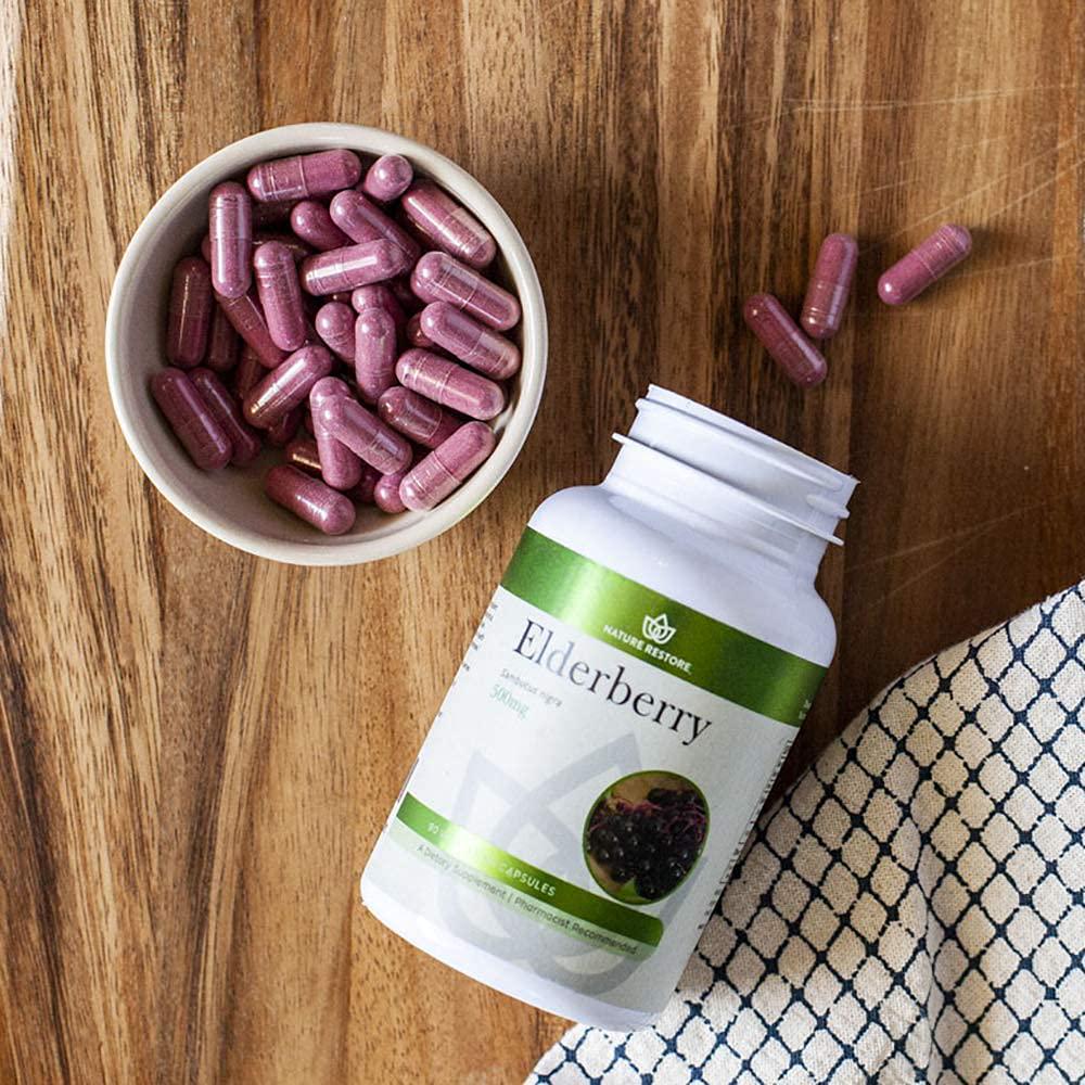 Elderberry Extract Supplement, 10 to 1 Extract, 90 Elderberry Capsules, Non GMO, Gluten Free, Vegan