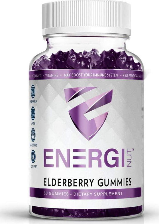 Elderberry Gummies Powerful Immune System Booster Improves Heart Anti-inflammatory Blended with Zinc and Vitamin C 60 Gummies