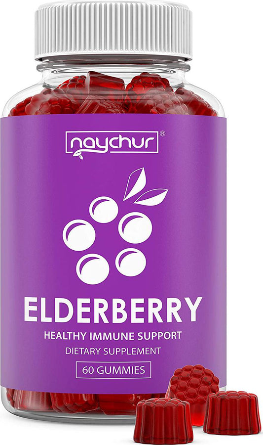 Elderberry Gummies for Kids Adults - Immune System Booster - Zinc Vitamin C Gummies for Adults Kids - Sambucus Nigra Black Elderberry Gummy Immune Support Cold Flu Immunity Booster - Raspberry Flavor