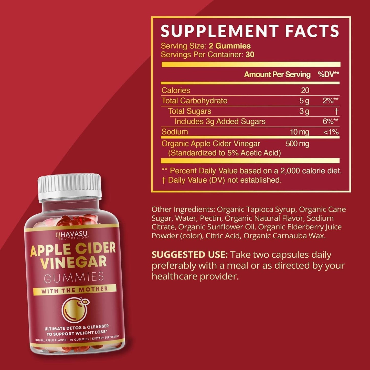 Elderberry Gummies with Zinc and Vitamin C with Apple Cider Vinegar Herbal Supplement Bundle for Potent Antioxidant Support Immune Defense and Detox Cleanse