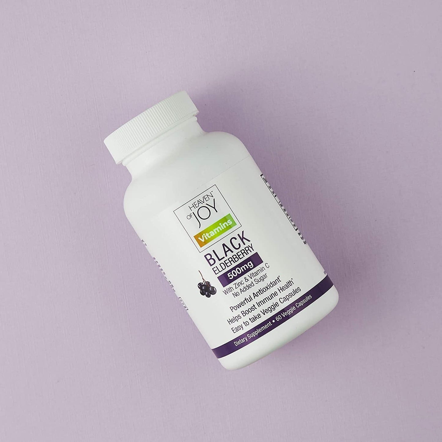 Elderberry Max 500 mg Plus VIT C and Zinc in Veg caps