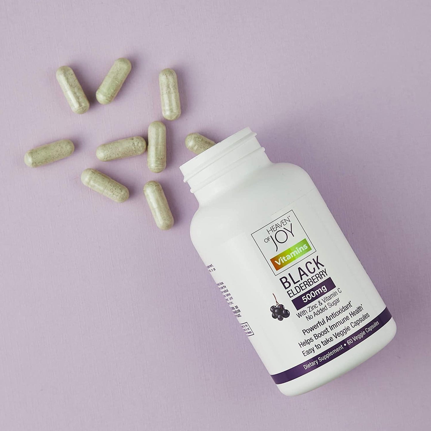 Elderberry Max 500 mg Plus VIT C and Zinc in Veg caps