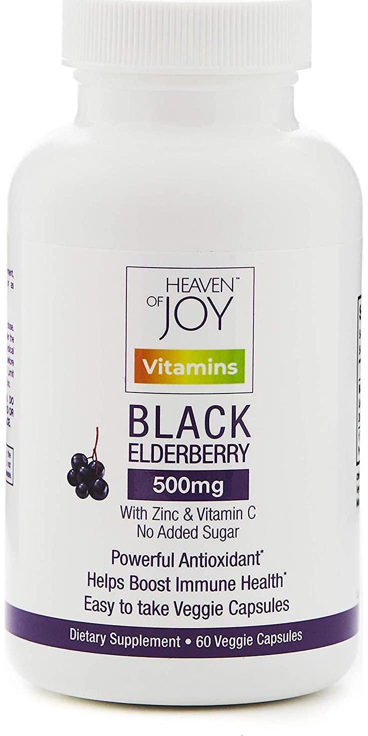 Elderberry Max 500 mg Plus VIT C and Zinc in Veg caps