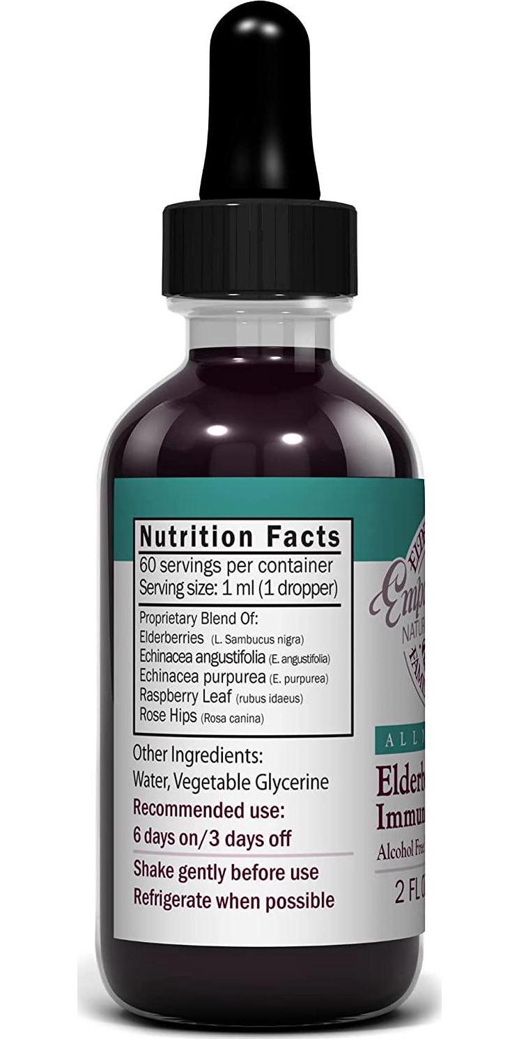 Elderberry Plus Immune Support Alcohol Free Elderberry Tincture | Black Elderberry Extract for Kids and Adults | Caffeine Free, Sugar Free - 2.25 fl. oz.