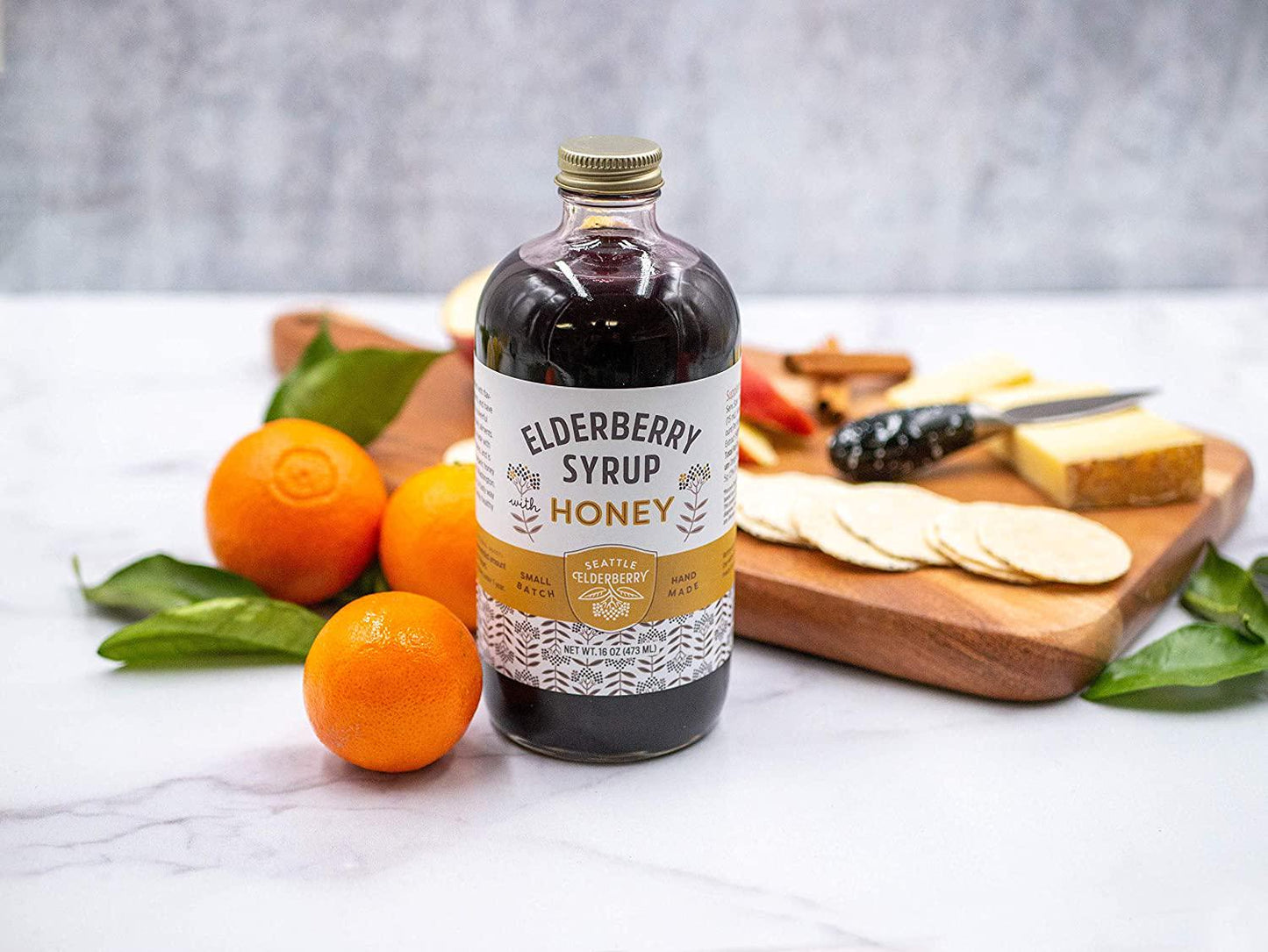 Elderberry Syrup with Honey (Small-Batch Made with Organic Ingredients and Gluten-Free) for Kids and Adults, Immunity Boost, 16oz