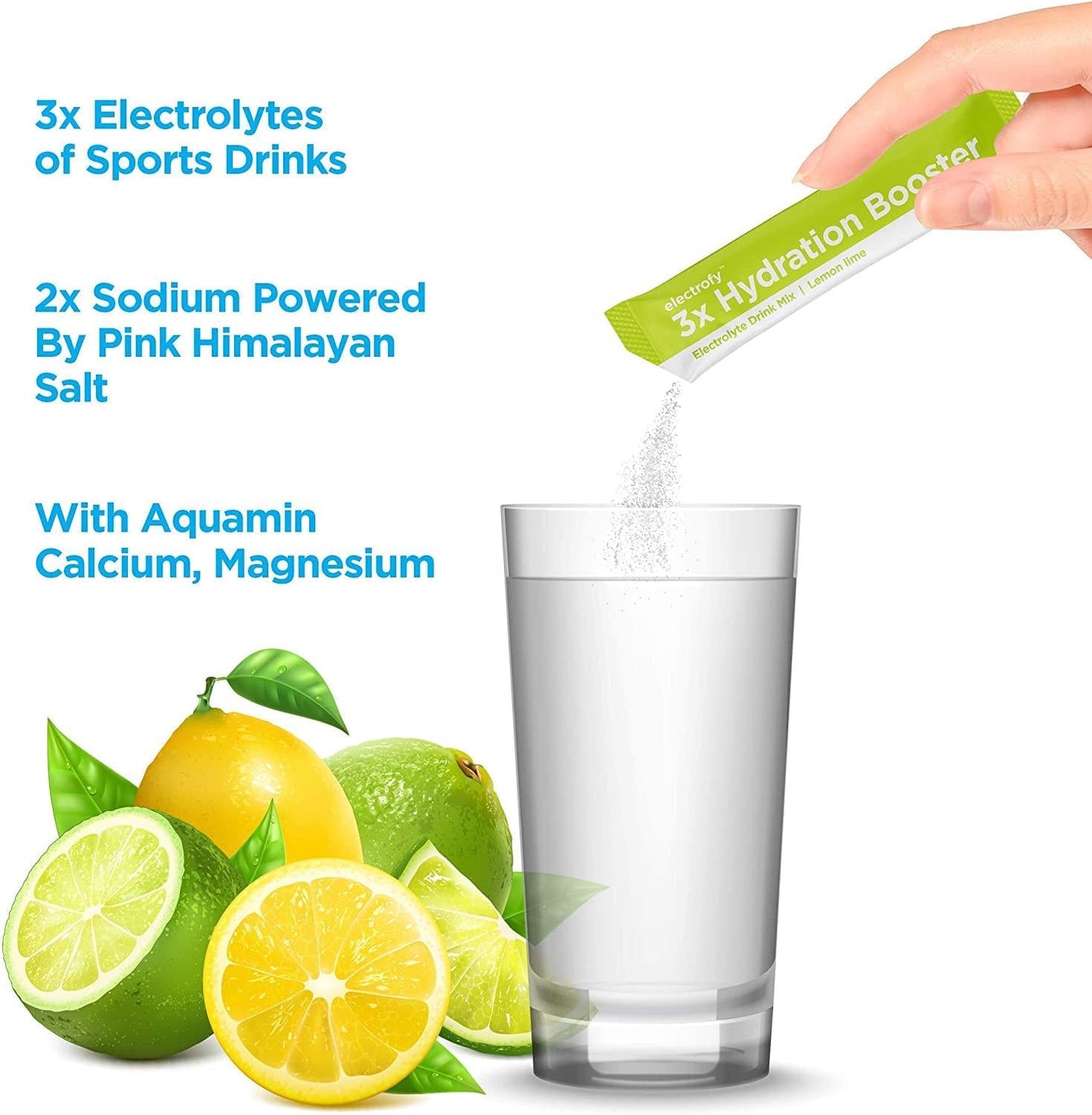 Electrofy 3X Hydration Booster Variety Pack | Keto Electrolyte Drink Powder Stick Packets Recovery Mix Hydration Multiplier | Paleo Friendly, Vegan, Gluten Free, Soy Free, Dairy Free | 16 Pack