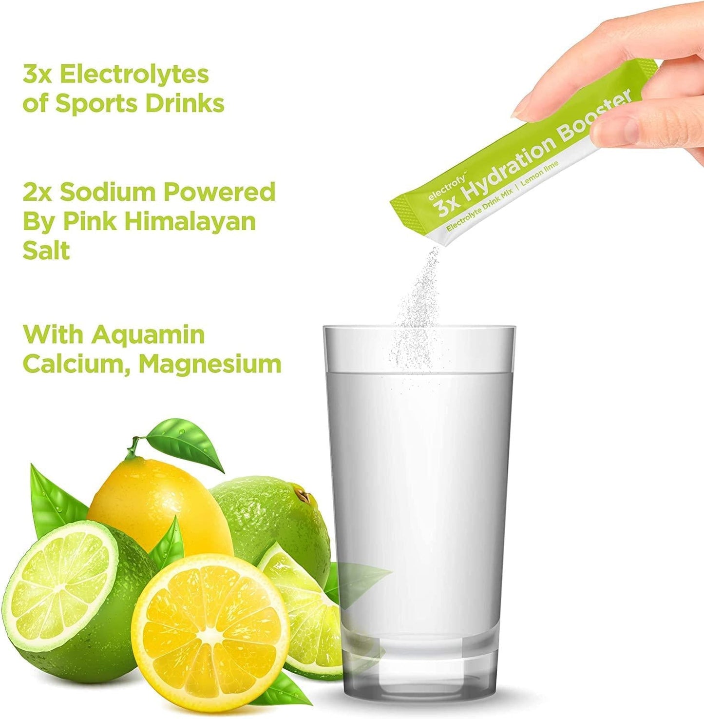 Electrofy 3x Hydration Booster 32 Pack | Orange and Lemon Lime | Hydration Multiplier Electrolyte Drink Powder Stick Packets Recovery Mix | Keto + Paleo Friendly, Vegan, Gluten Free, Soy Free Dairy Free