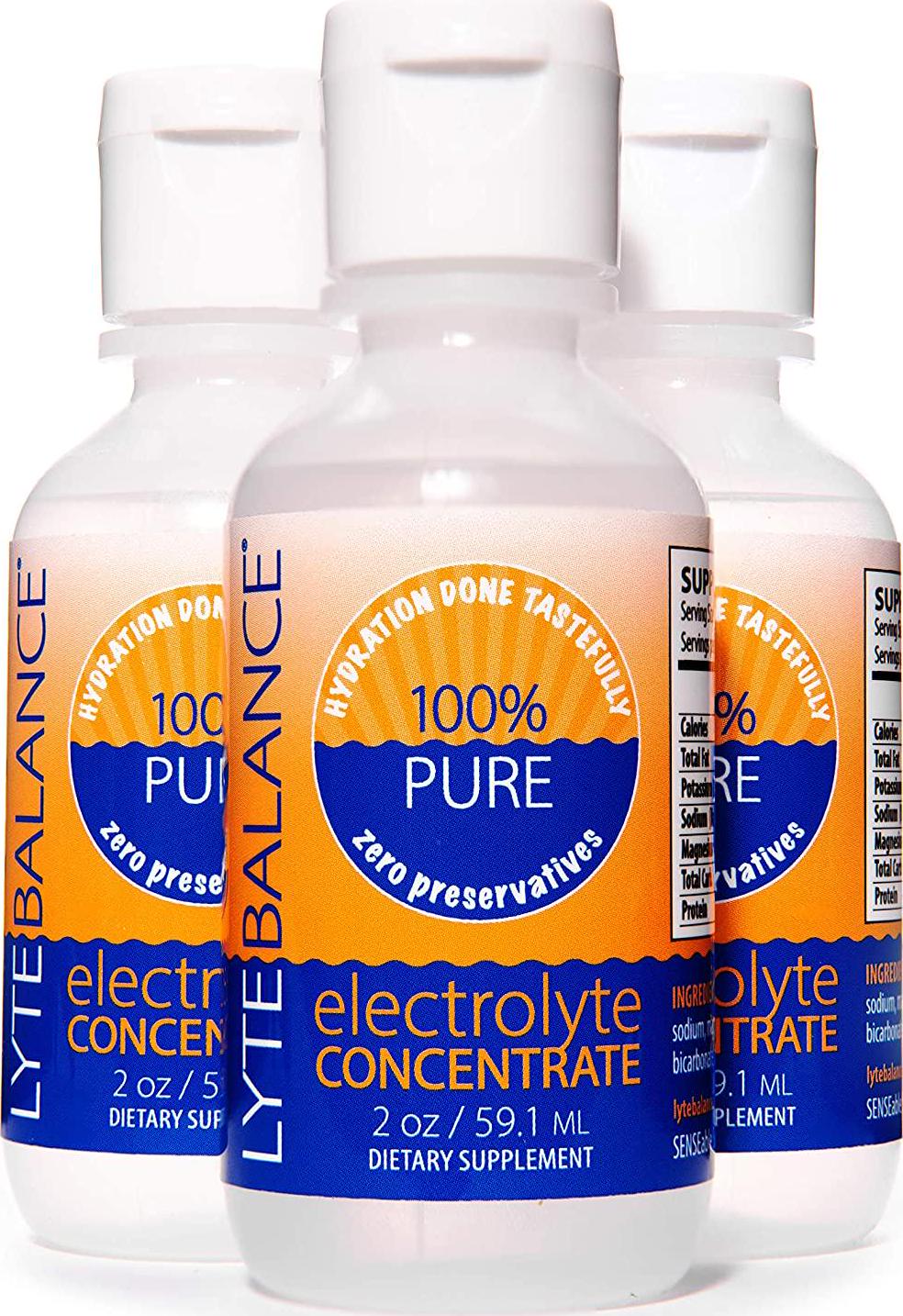 Electrolyte Mineral Drops Daily Hydration by Lyte Balance, 3-Pack Concentrated Liquid is 2oz Each Travel Size Sugar Free, Keto Friendly Rapid Rehydration, Hangover Cure - Salt, Potassium, and Magnesium