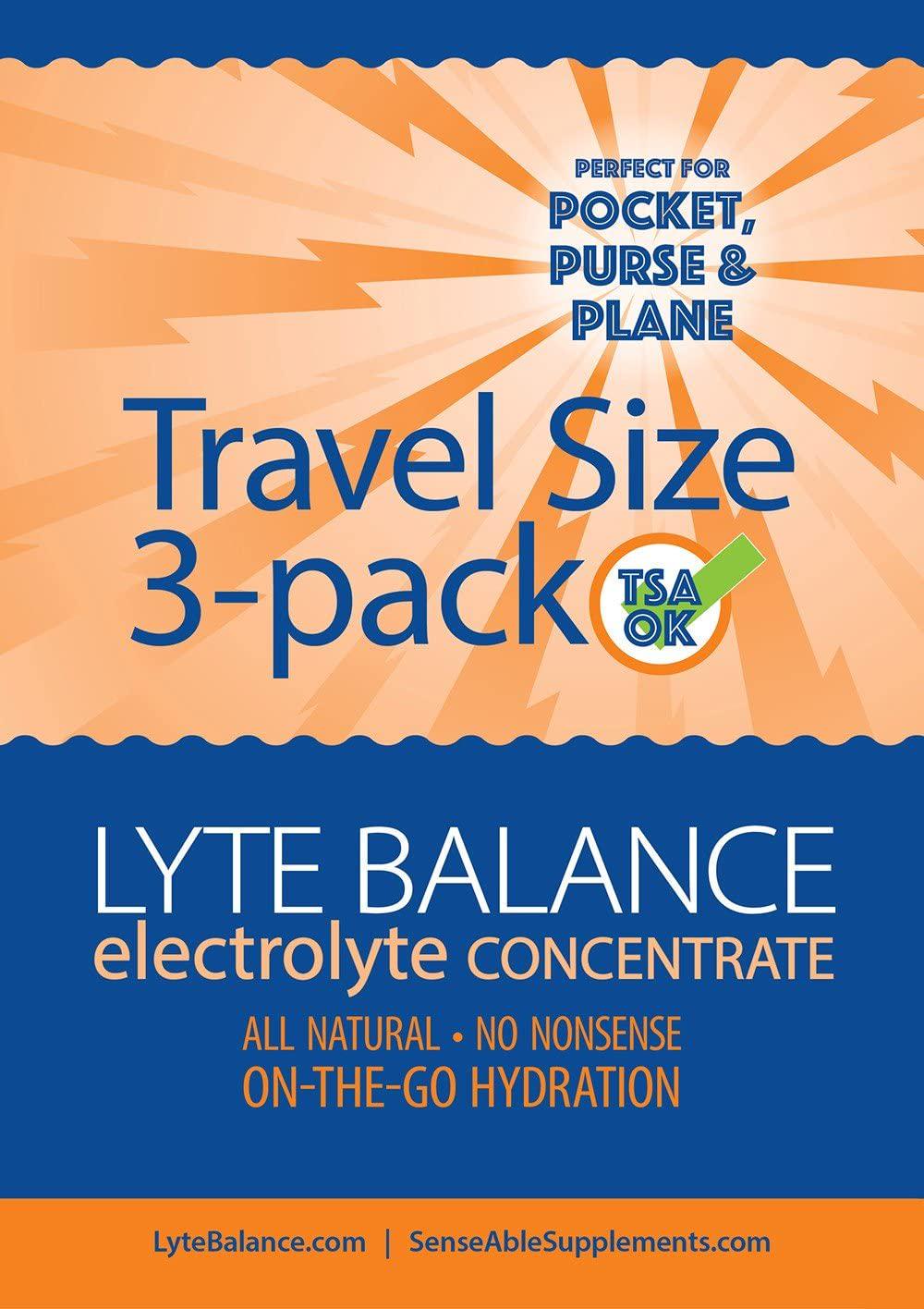 Electrolyte Mineral Drops Daily Hydration by Lyte Balance, 3-Pack Concentrated Liquid is 2oz Each Travel Size Sugar Free, Keto Friendly Rapid Rehydration, Hangover Cure - Salt, Potassium, and Magnesium