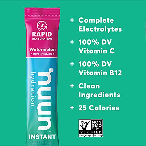 Electrolyte Powder Packets for Rapid Hydration | Nuun Instant (Watermelon, 16 Servings)