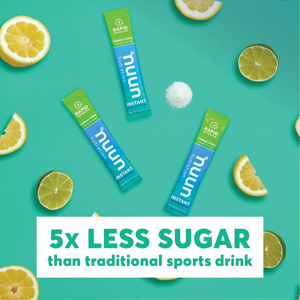 Electrolyte Powder Packets for Rapid Hydration | Nuun Instant (Lemon-Lime and Watermelon, 16 Servings)