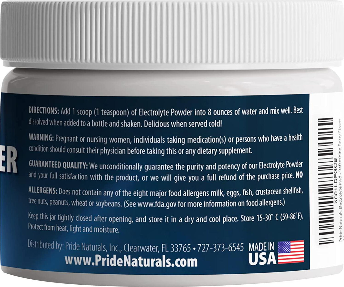 Electrolyte Powder - Refreshing Workout Recovery Electrolytes, Sugar Free, Gluten Free, Pure Keto and Paleo Hydration Beverage, Immune Boosting Vitamins (198 Grams, Berry Flavor)