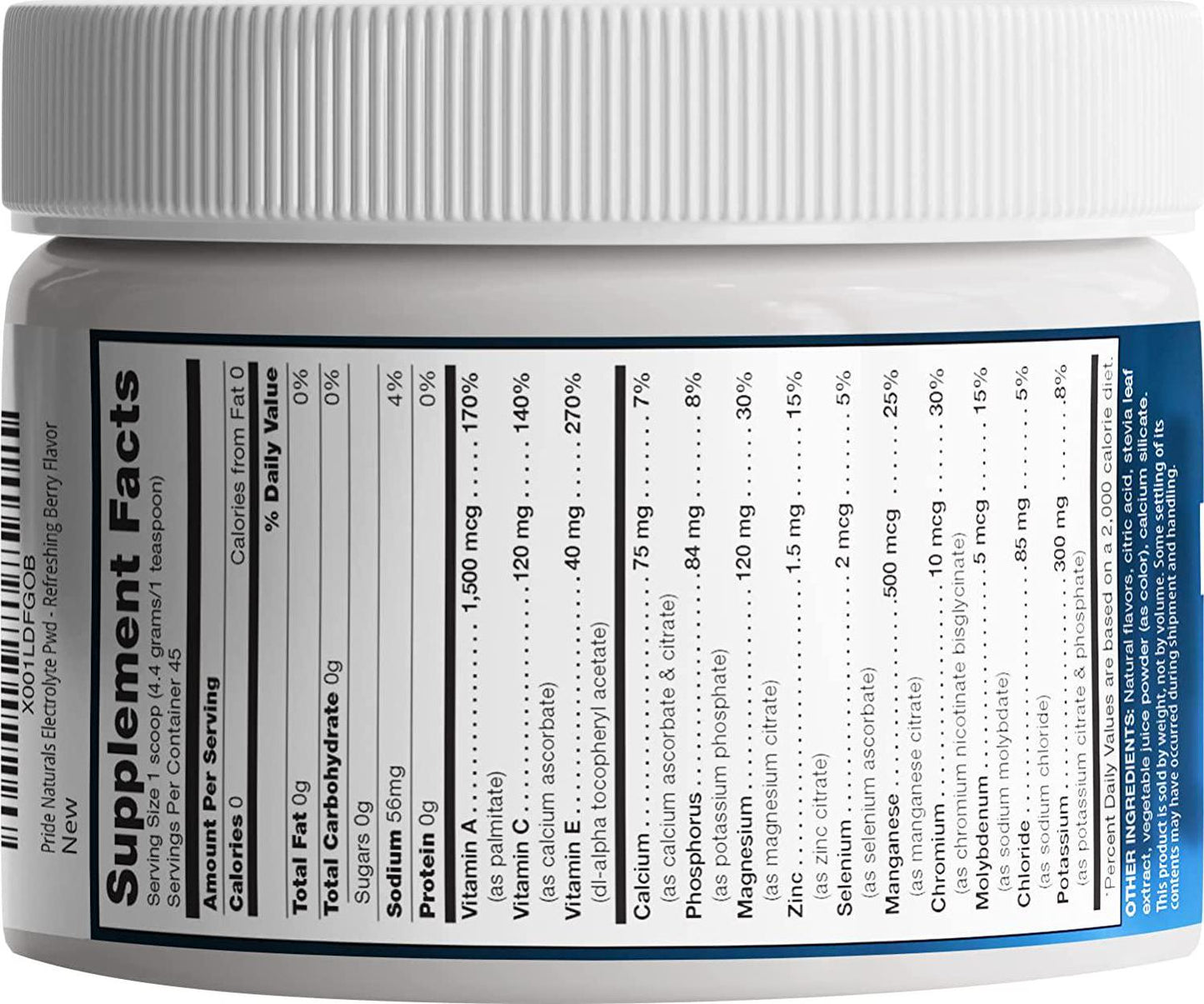 Electrolyte Powder - Refreshing Workout Recovery Electrolytes, Sugar Free, Gluten Free, Pure Keto and Paleo Hydration Beverage, Immune Boosting Vitamins (198 Grams, Berry Flavor)