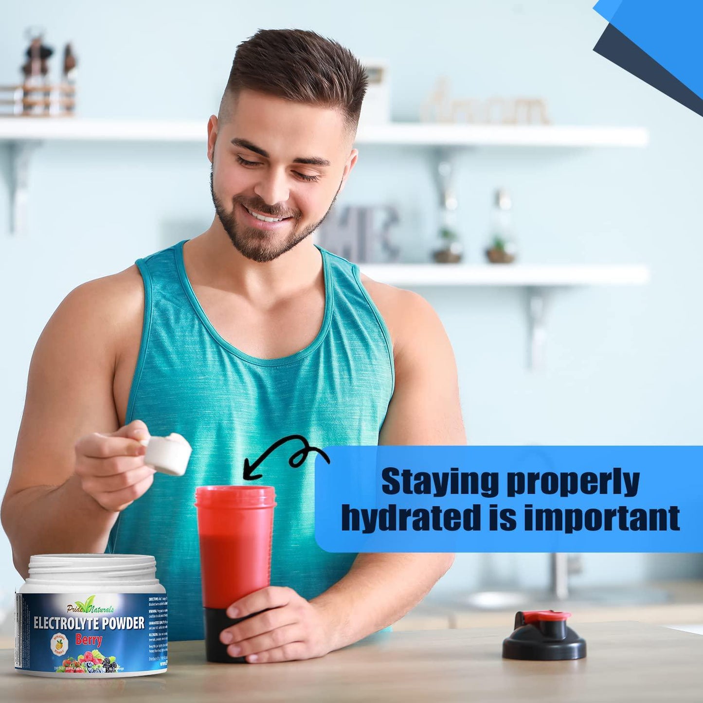 Electrolyte Powder - Refreshing Workout Recovery Electrolytes, Sugar Free, Gluten Free, Pure Keto and Paleo Hydration Beverage, Immune Boosting Vitamins (198 Grams, Berry Flavor)