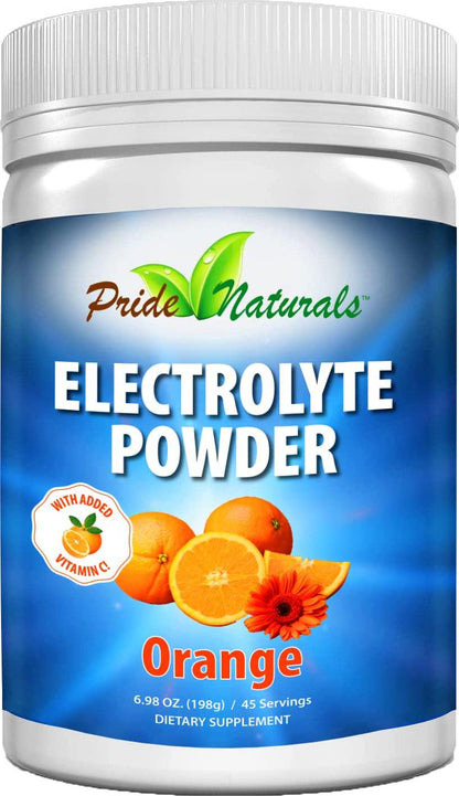 Electrolyte Powder - Refreshing Workout Recovery Electrolytes, Sugar Free, Gluten Free, Pure Keto and Paleo Hydration Beverage, Immune Boosting Vitamins (198 Grams, Orange Flavor)