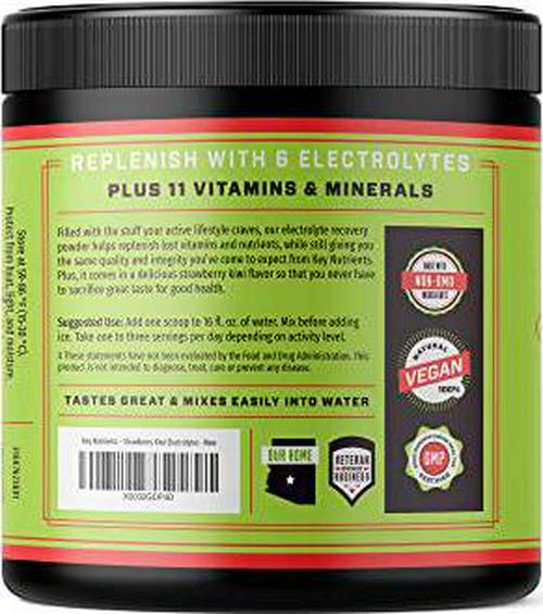 Electrolyte Powder: Strawberry-Kiwi - 90 Servings - Sugar Free Drink Mix- Keto Electrolyte Powder: No Sugar, Gluten Free Hydration Powder- Keto Electrolytes Supplement: Magnesium, Potassium, Calcium
