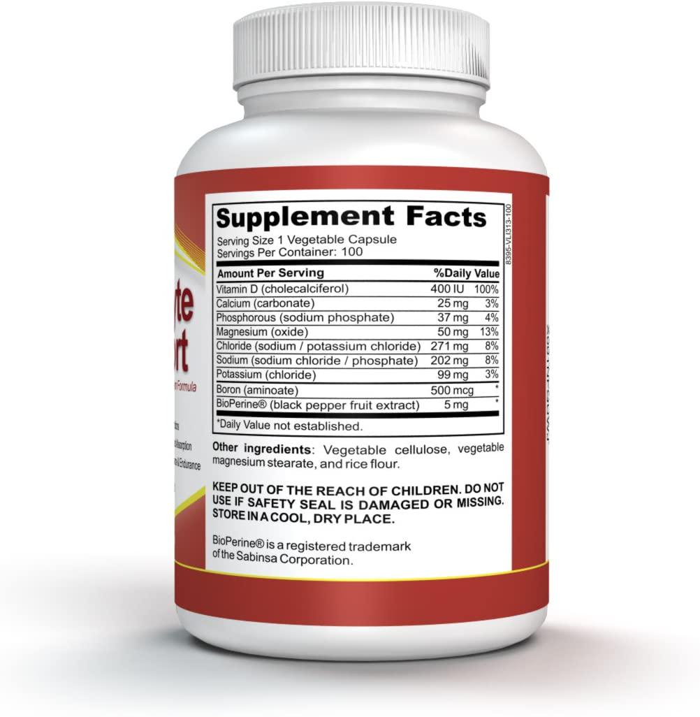 Electrolyte Supplement Vegetable Capsules -Low Carb, Rehydration and Recovery - Perfect for Keto, Electrolytes Replacement, Athletes, Runners - Vitamin D, Electrolyte Salts, Magnesium, Sodium, Tablets