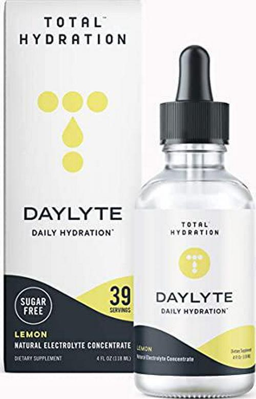 Electrolyte Supplement Bundle - Daylyte Lemon Daily Hydration (39 Drops) + 100 Keto Electrolyte Tablets - Keto Electrolytes - Trace Mineral Drops for Endurance, Hydration, Rejuvenation - Sugar Free