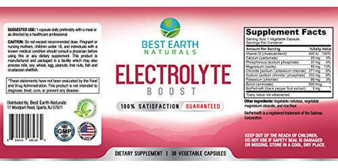 Electrolyte Support Supplement - Helps Support Electrolyte Balance with Vitamin D, Calcium, Magnesium, Sodium, Potassium, Boron and More!