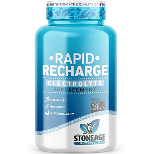 Electrolyte Tablets - 120 Capsules - Support for Keto Electrolytes, Salt Tablets - Electrolyte Pills Supplements for POTS Syndrome, Rapid Hydration, Endurance, Dehydration Recovery - GMO and Gluten Free