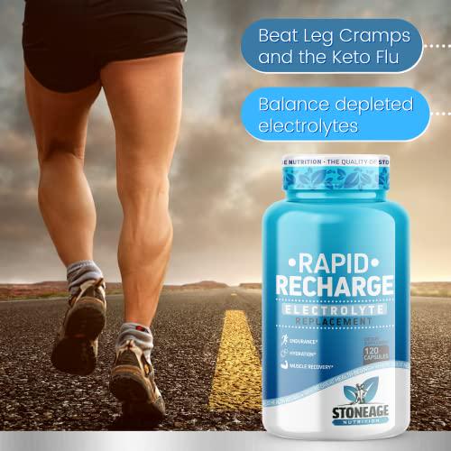 Electrolyte Tablets - 120 Capsules - Support for Keto Electrolytes, Salt Tablets - Electrolyte Pills Supplements for POTS Syndrome, Rapid Hydration, Endurance, Dehydration Recovery - GMO and Gluten Free