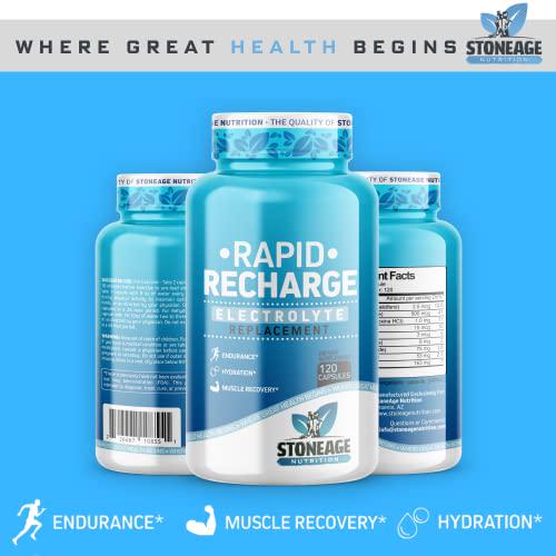 Electrolyte Tablets - 120 Capsules - Support for Keto Electrolytes, Salt Tablets - Electrolyte Pills Supplements for POTS Syndrome, Rapid Hydration, Endurance, Dehydration Recovery - GMO and Gluten Free