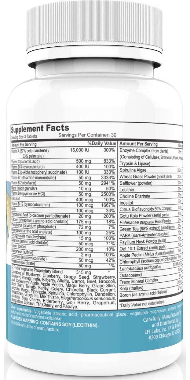 Elements Complete Best Multivitamin Superfood — The Most Complete Vitamin-Mineral-Antioxidant-Probiotic-Enzyme-Superfood Blend. The Ultimate All-in-One.