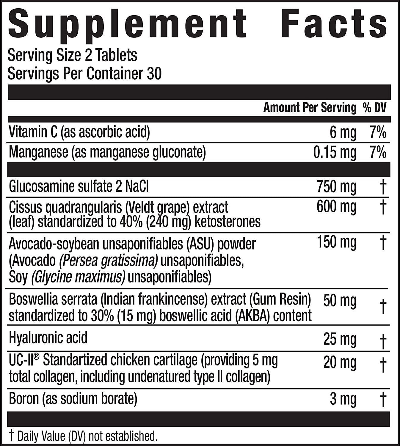 Elements Supreme Joints - Dietary Supplement, 3 Unique complexes Support Joint Health, Mobility and Comfort, Gluten Free, 60 Tablets (30 Servings)