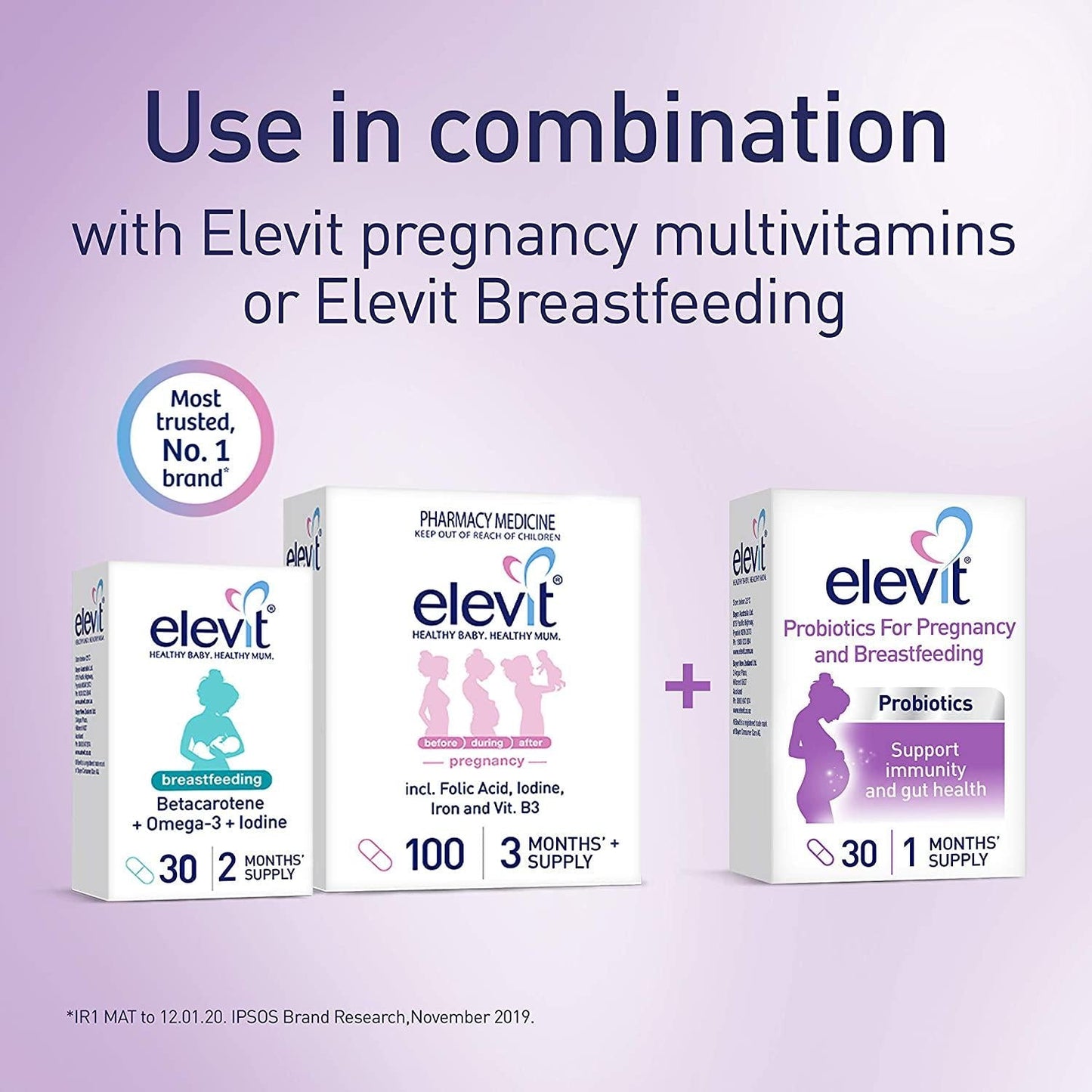 Elevit Probiotics For Pregnancy and Breastfeeding capsules 30 pack (30 days),