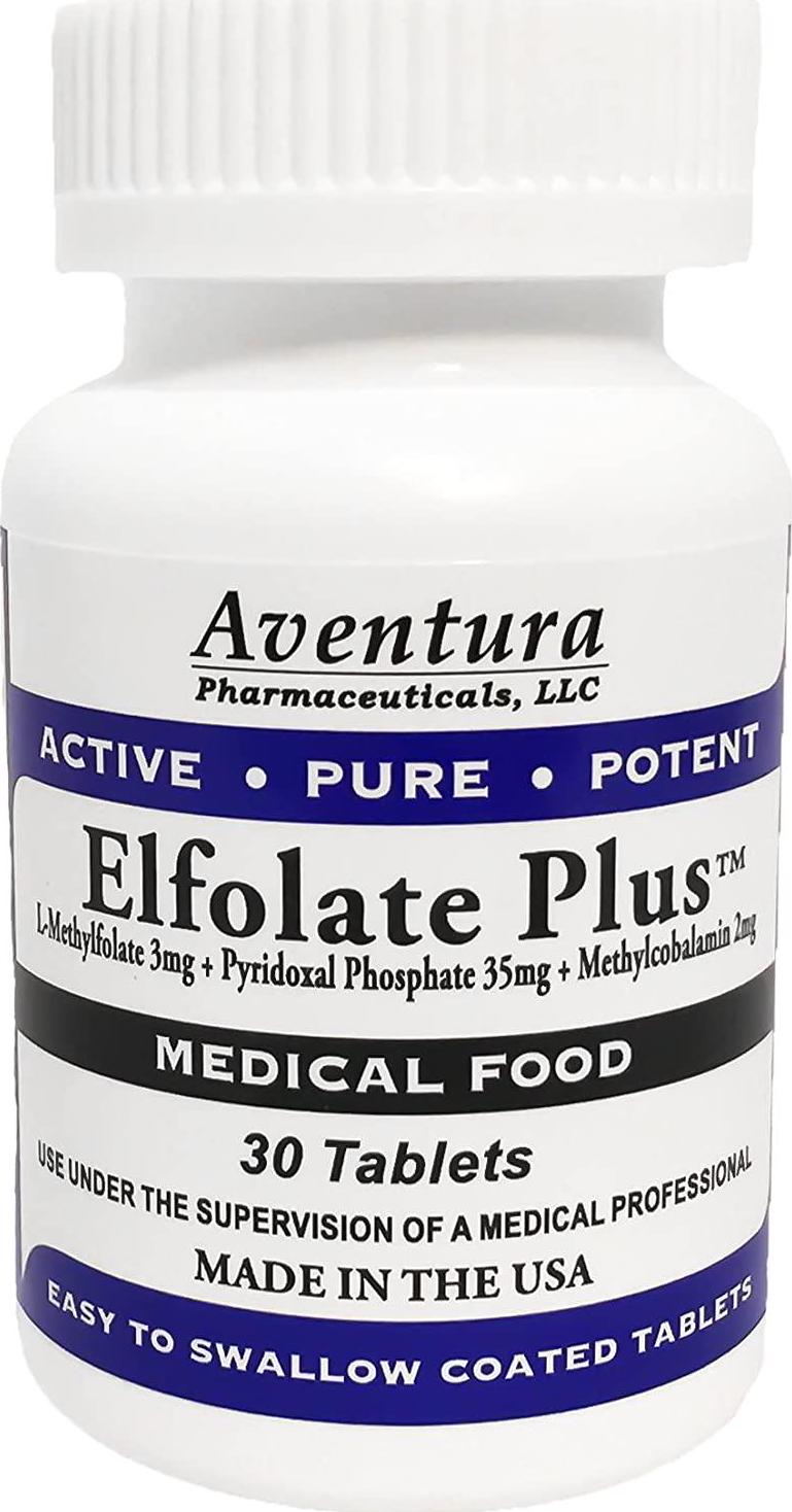 ElfolateÂ Plus 3mg L-Methylfolate Methyl Folate Methylfolate Medical Food Supplement Doctor Recommended Professional Strength Active Pure Potent 30 Tablets