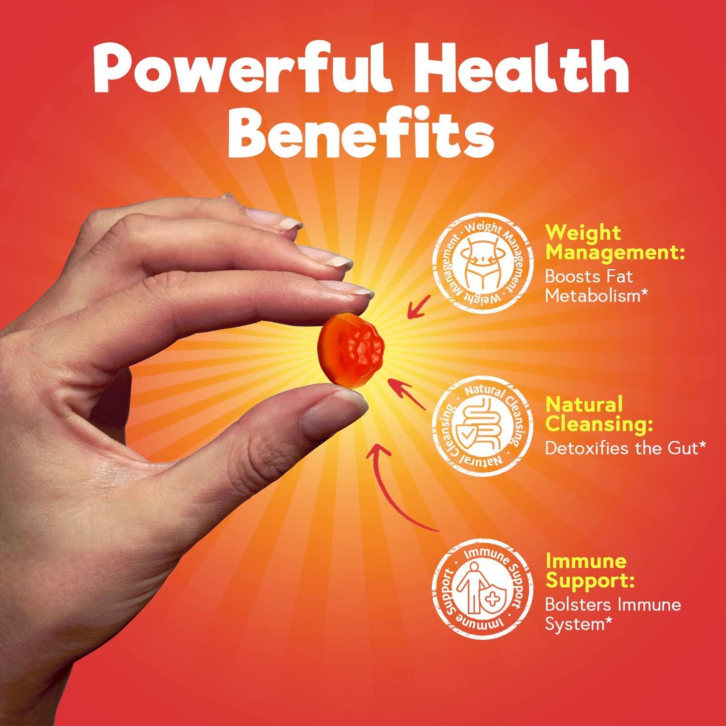 Elixeed Apple Cider Vinegar Gummies, Weight Management, Natural Detox, Better Immunity, Unfiltered ACV with The Mother, Vitamin B9, Vitamin B12, Pomegranate Extract, No Gelatin, No Sugar