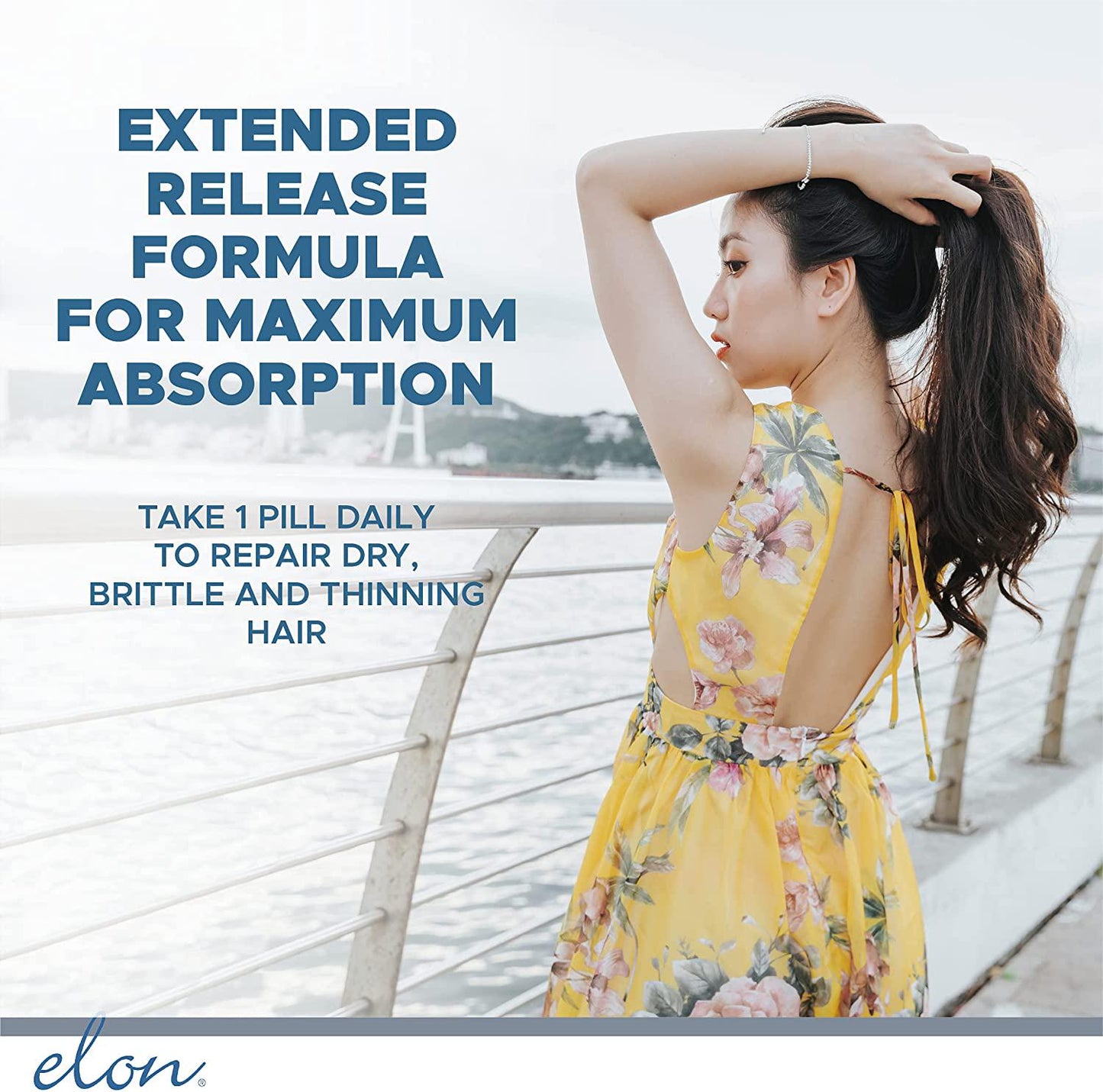 Elon Matrix 5000 with 5000 mcg Biotin | Healthier and Stronger Hair | Pharmaceutical-Grade Ingredients and Extended-Release | For All Hair Types (60 tablets)