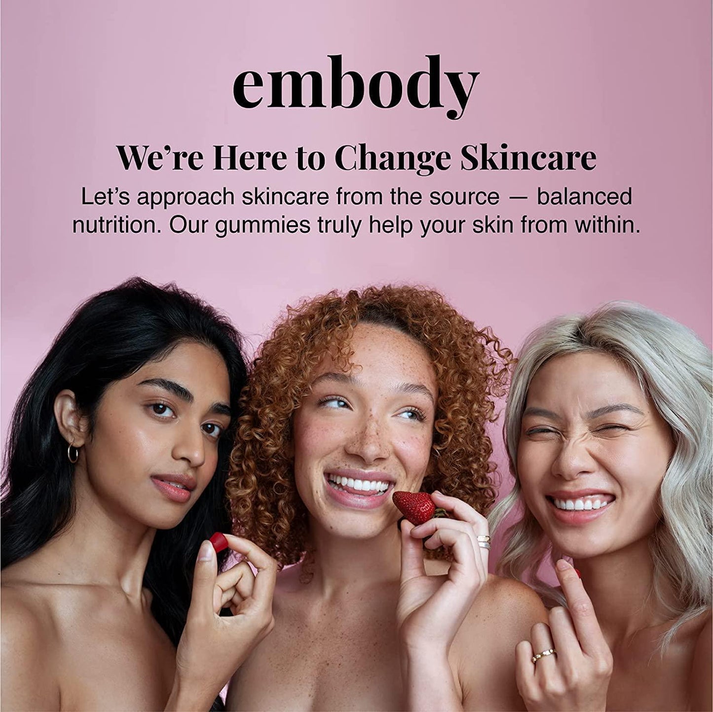 Embody Multivitamin Retinol Gummy - 180 Count, Strawberry Flavor - Vitamin A Supplement for Anti-Aging, Acne, and Clear Skin - Glowing and Youthful Hair, Skin and Nails - Biotin, Vitamin C