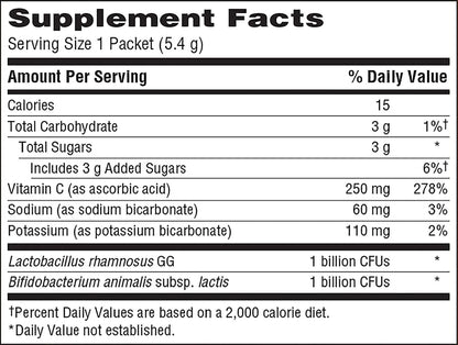 Emergen-C Probiotics+ (30 Count, Orange Flavor) Daily Immune Health Dietary Supplement Drink Mix Plus a Boost of 250mg Vitamin C, 0.19 ounce Packets