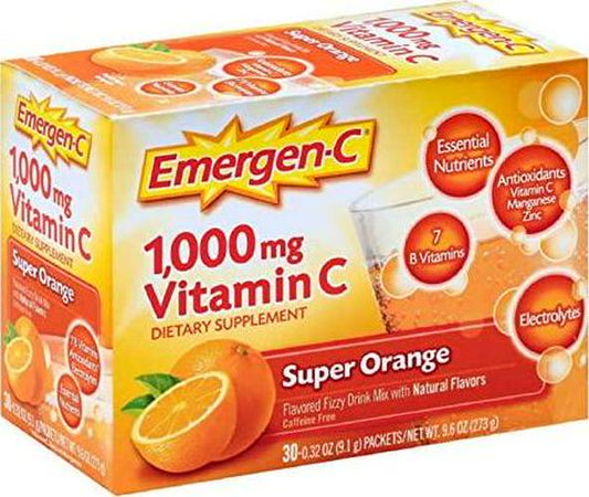 Emergen-C, Super Orange, 30 pkt, Pack of 2