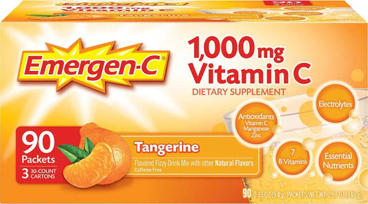 Emergen-C Tangerine Fizzy Drink Mix 90 Pack