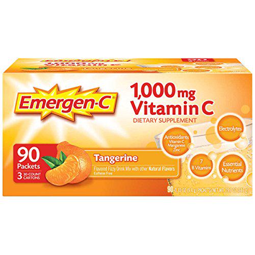 Emergen-C Tangerine Fizzy Drink Mix 90 Pack