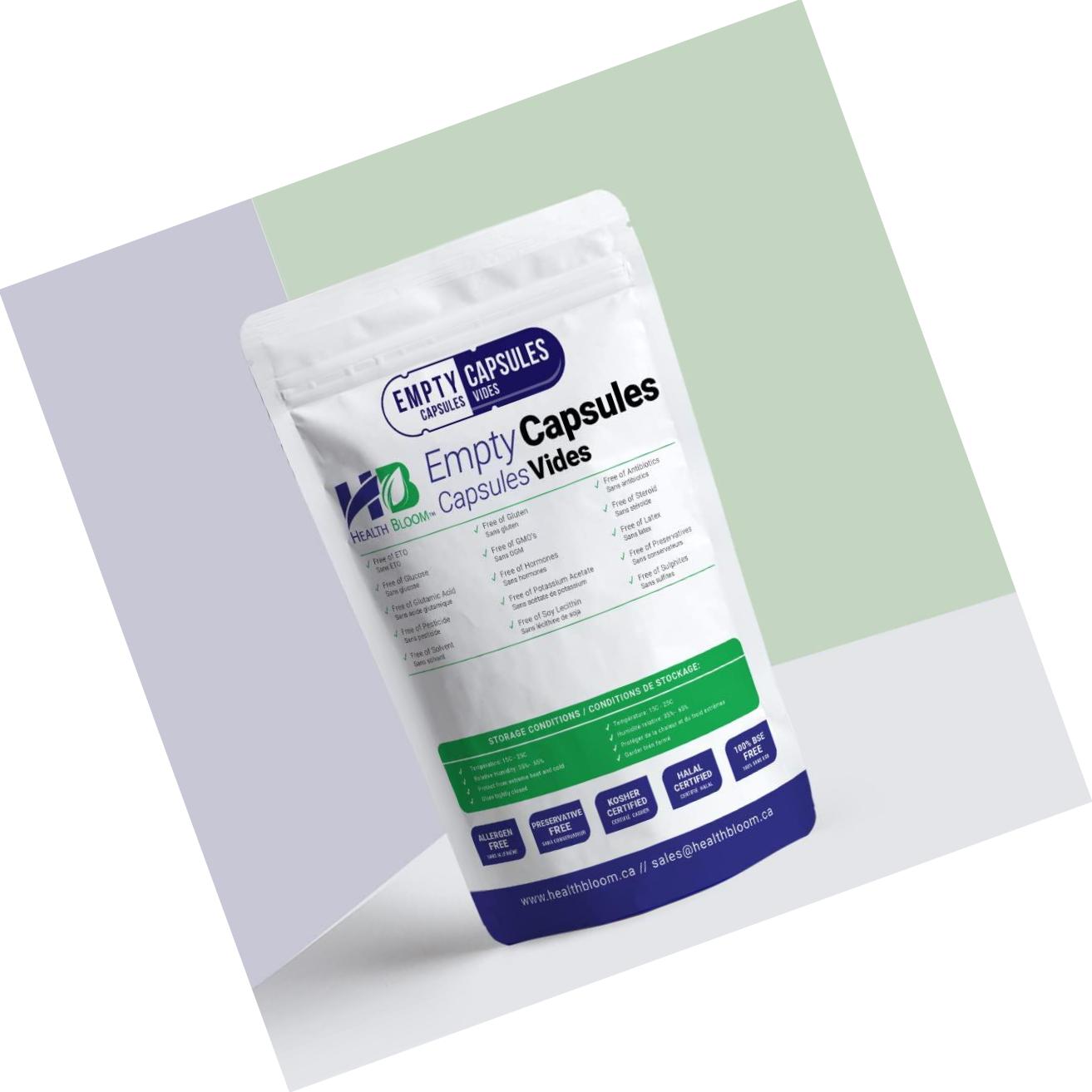 Empty Vegetable Capsules Size 00 Natural Qty 1000