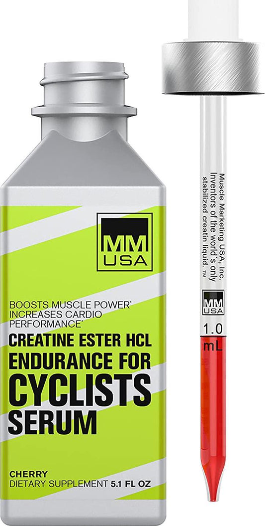 Endurance cycling serum by MMUSA, Improves Core Strength, Stable Creatine HCL, Defeats lactic acid, Energy, Endurance + Power. No water gains. Guarana, L-Carnitine, Rhodiola Rosea + Green tea.