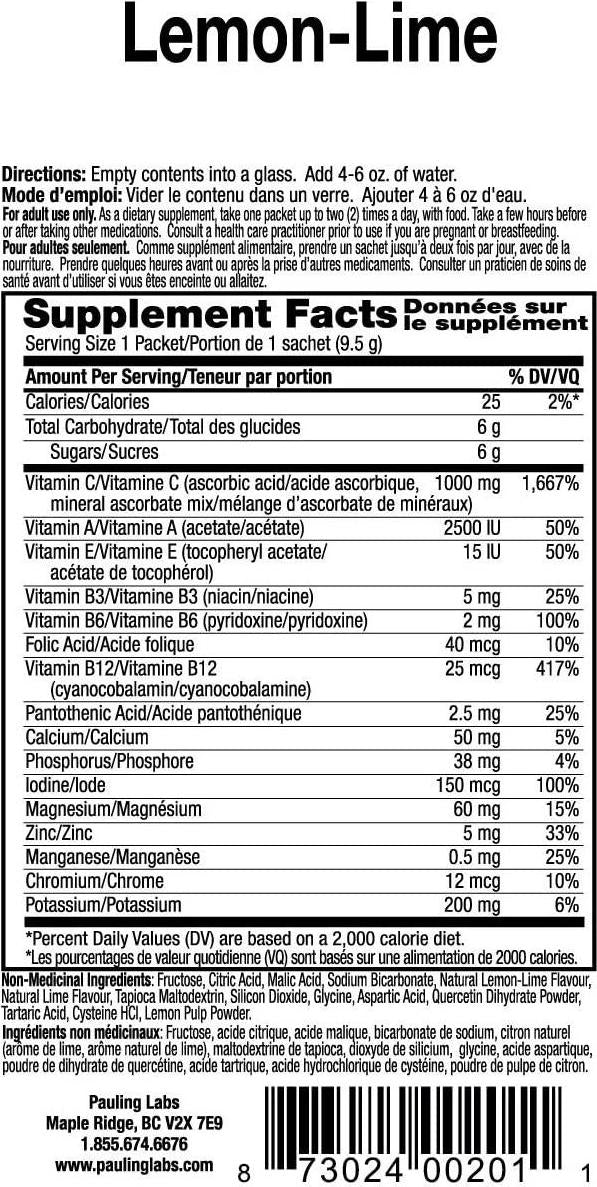 Ener-C Vitamin Drink Mix, Lemon Lime, 1000 Mg, 30 Count