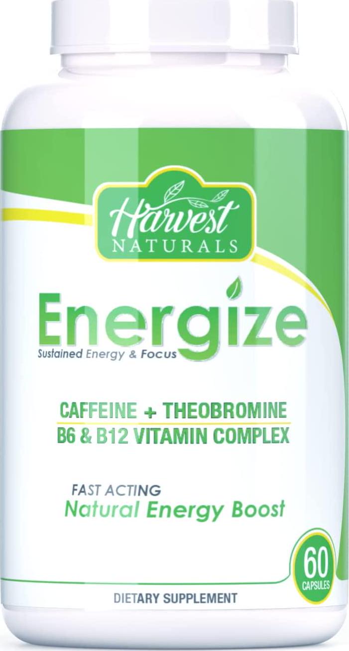 Energize Capsules - Sustained Energy and Focus - 60 Count - Harvest Naturals