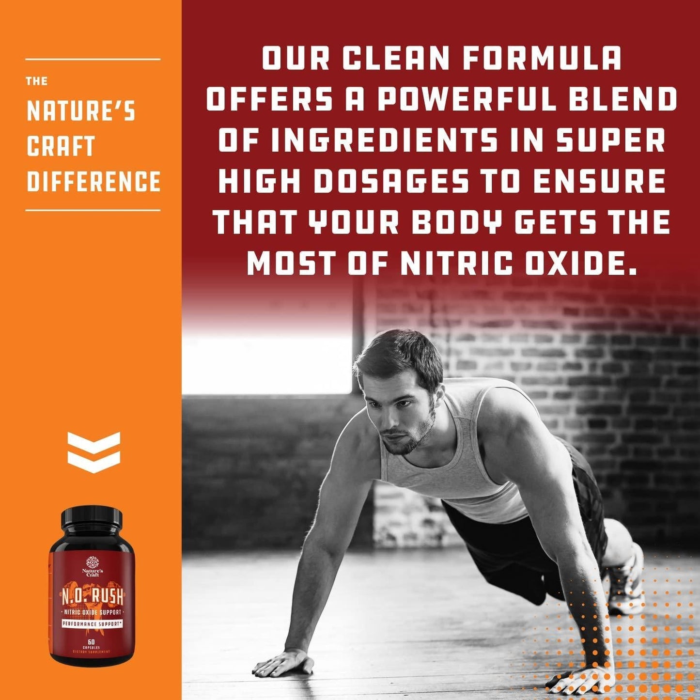 Energizing Nitric Oxide Supplement for Men - Nitric Oxide Pills for Men with Beet Root Powder and L-Arginine L-Citrulline Amino Acids for Intense Muscle Growth Performance Endurance and Recovery