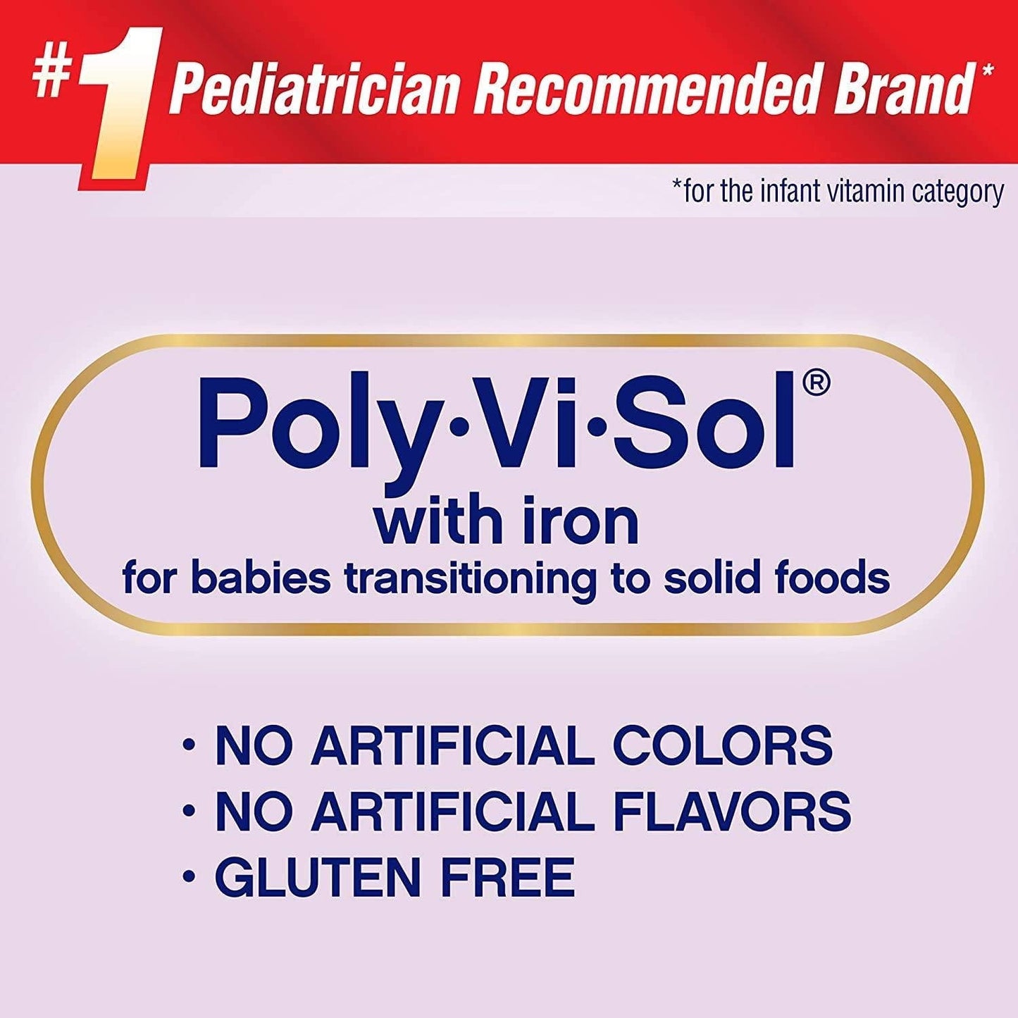 Enfamil Poly-Vi-Sol Multivitamin Supplement Drops with Iron 50 mL (Packs of 2)