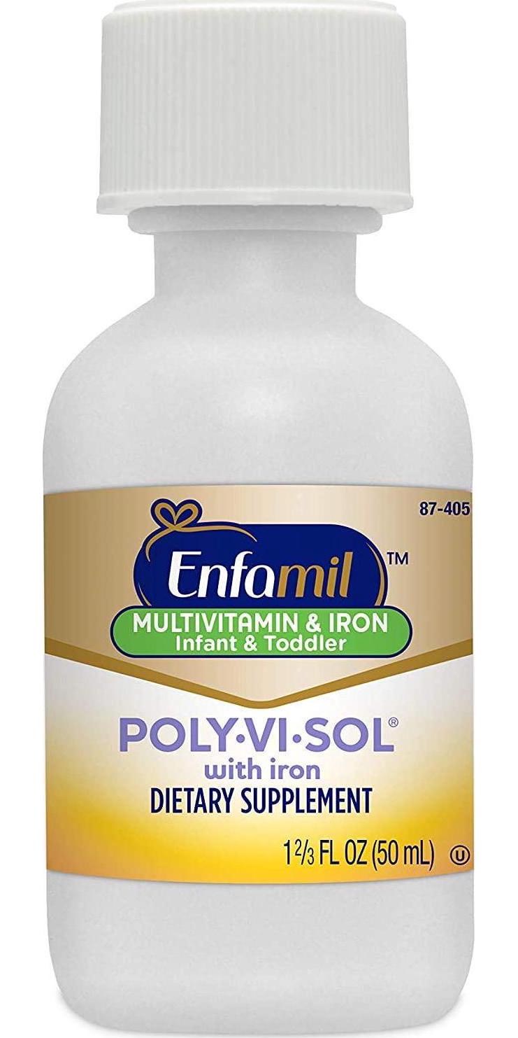 Enfamil Poly-Vi-Sol Multivitamin Supplement Drops with Iron 50 mL (Packs of 2)