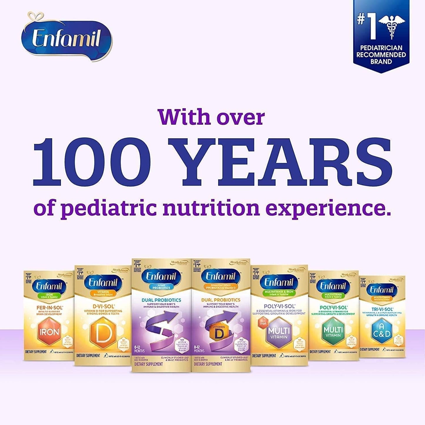 Enfamil Poly-Vi-Sol Multivitamin Supplement Drops with Iron 50 mL (Packs of 2)