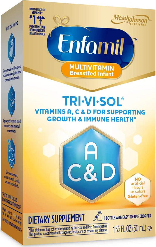 Enfamil Tri-Vi-Sol Supplement Drops, Vitamins A,D and C for Infants 1.66 fl oz (50 ml)