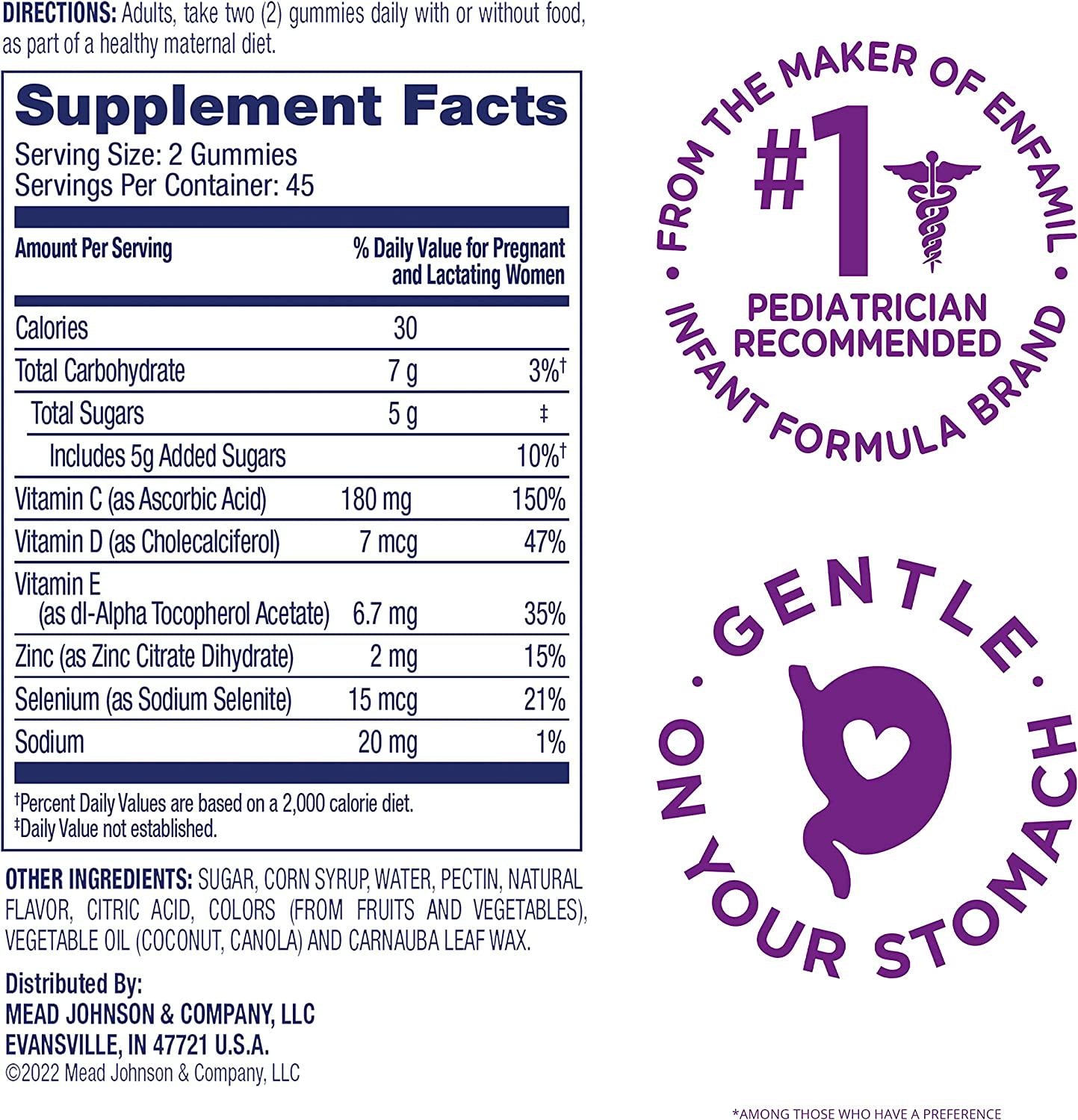 Enfamom Prenatal Immunity Support Elderberry Gummy, 90 Count